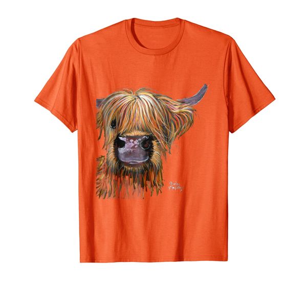

'henry' - highland cow print t-shirt top, White;black