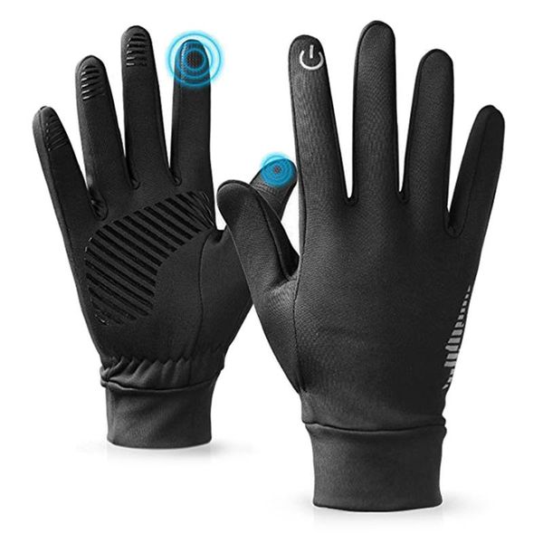 

ski gloves winter warm men women touch screen waterproof sports mittens with reflective strips for skiing hiking cycling