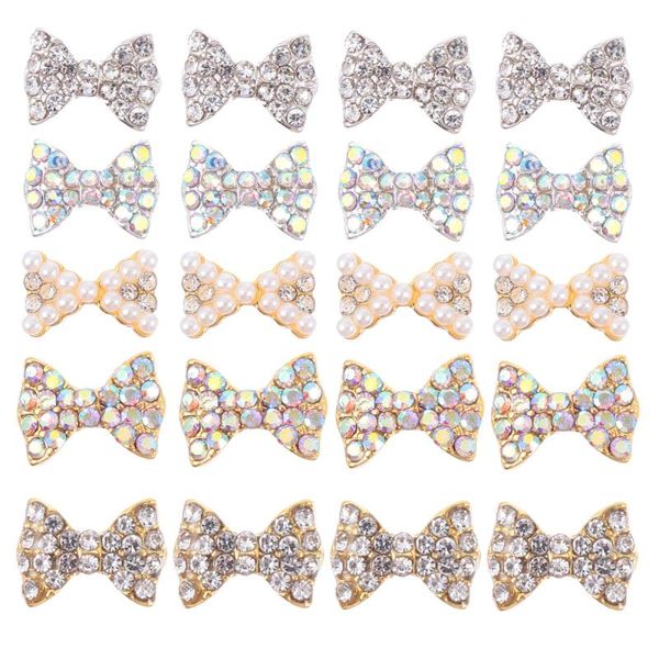 

nail drill & accessories 50pcs 3d art designs bow tie rhinestones diy decoration