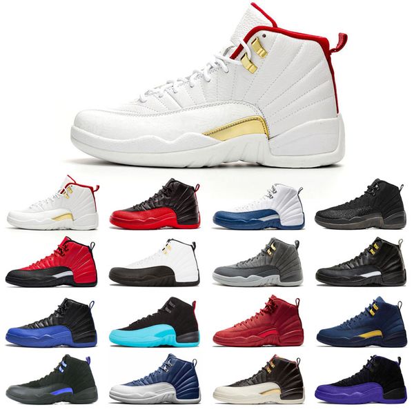 

with box 12s basketball shoes 12 for man black purple bulls dark fiba flu game french blue winterized wings utility university gold michigan