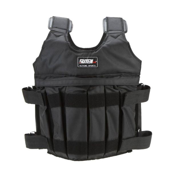 

50kg max loading adjustable weighted vest weight jacket exercise boxing training waistcoat sand clothing sparring protector accessories