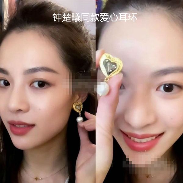 

fine jewelry online zhong chuxi's same style, fashionable paris minority, senior love, pearl, celebrity and earrings 65% off store onli, Silver