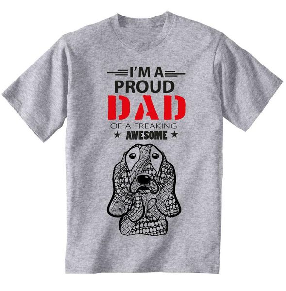 

- im a proud dad cotton grey tshirt men's t-shirts, White;black