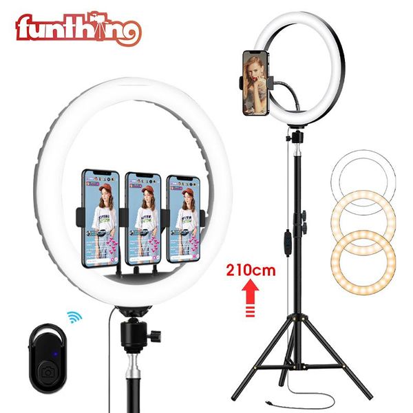 

10/12/14 inch led ring light pography selfie lighting with tripod stand for smartphone youtube makeup studio lamp flash heads