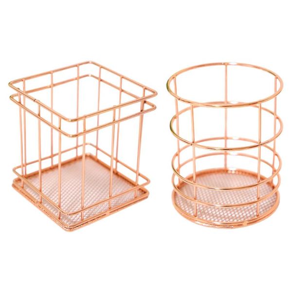 

storage baskets 2pcs nordic metal holder iron rubbish basket home and office box