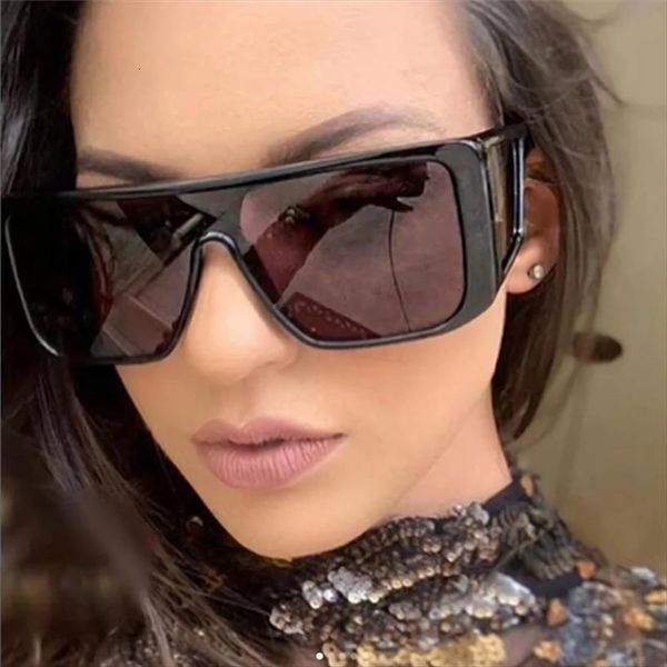 

oversized sunglasses for women men brand designer punk vintage sun glasses female male big frame black eyewear uv400, White;black