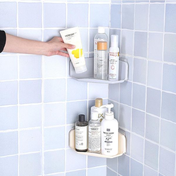 

bathroom storage & organization organizer punching shelf shampoo holder kitchen space saving rack in the room corner