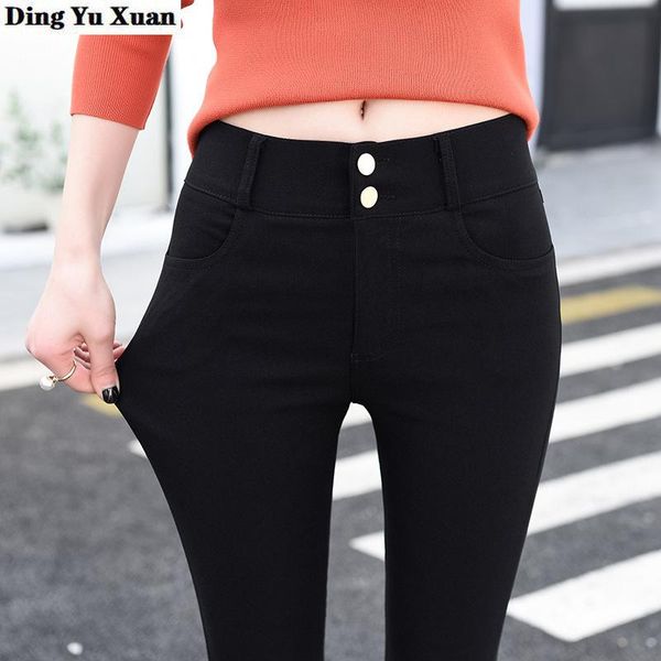 

women's leggings womens pants stretchy high waist 2021 spring autumn black legings for women 4 pockets ankle length legging femme