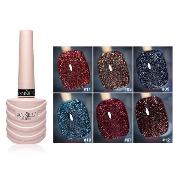 

10ml diamond glue disco shimmer reflective nail glitter crystal varnish uv led polish 2021 manicure art tslm1 gel, Red;pink