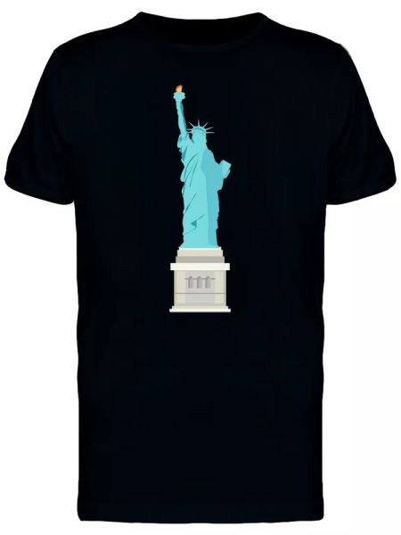 

statue of liberty blue men's tee -image by shutterstock, White;black