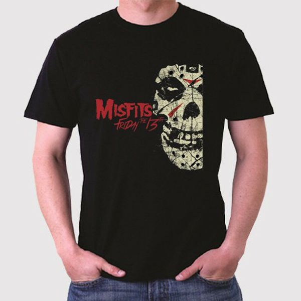 

Misfits Friday The 13th Logo Men's Black T-Shirt Size S to 3XL, White;black