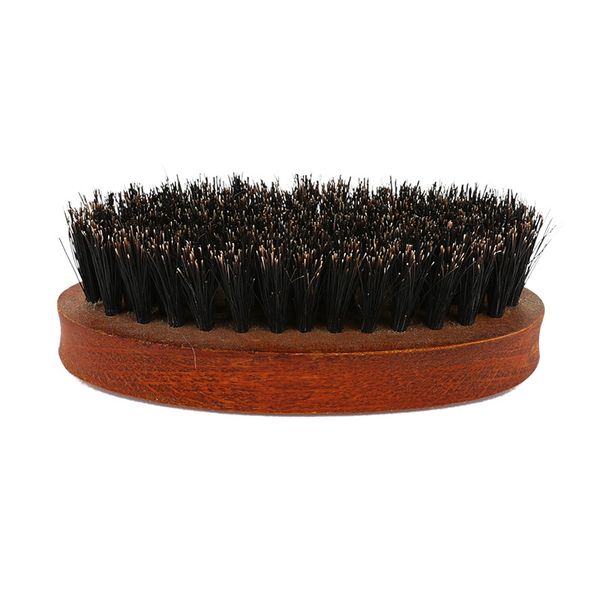 

mini brown men's beard brushs portable beard brush pig mane beard brush