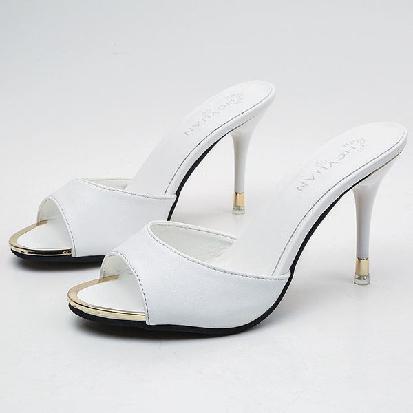 

sandals 2021 women's summer fashion fish mouth high heeled shoes plus size korean casual outdoor female slippers, Black