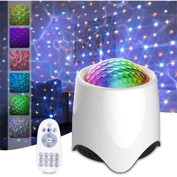 

new projection atmosphere lamp, bluetooth music, usb all sky star flame, water pattern led night lamp