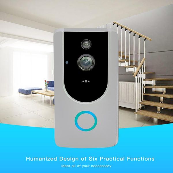 

wireless doorbell camera pir 720p smart video door phone battery doorphone intercom security wifi doorbells with ring chime phones