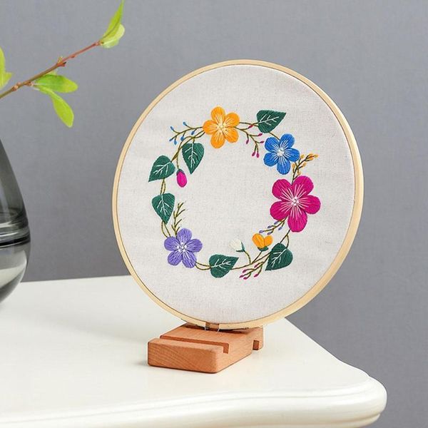

other arts and crafts embroidery flower kits handcraft diy materials package hoop cross stitch set for beginners decor paintings