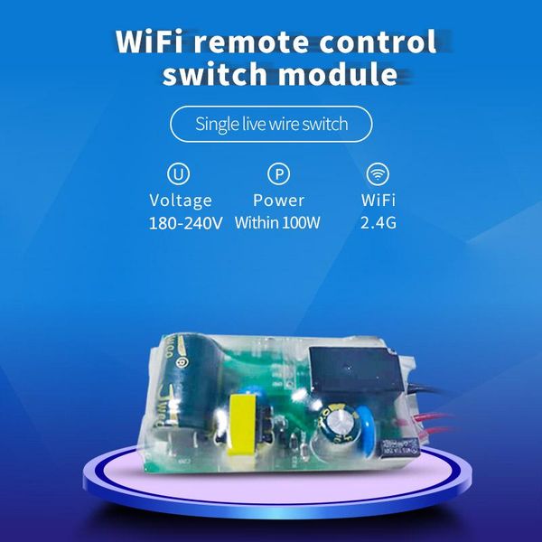 

smart home control ewelink wifi light switch module 180-240v diy single fire modification no neutral wire needed