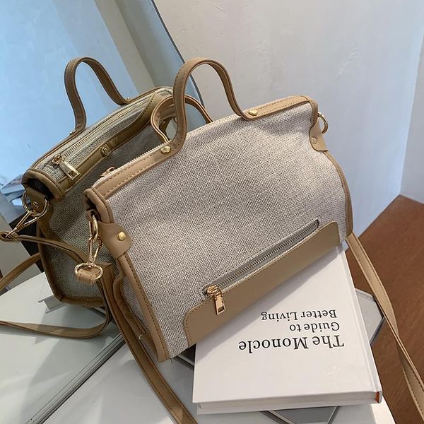 

evening bags casual linen women handbags designer shoulder simply lady crossbody bag large capacity tote female big purses 2021 sac