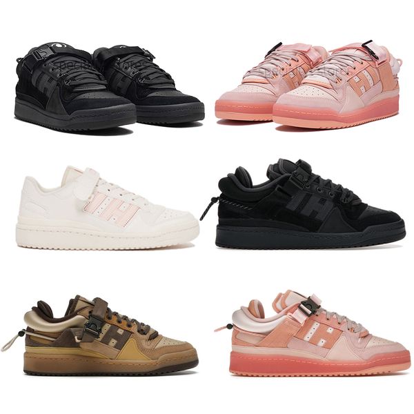 

new authentic classic bad bunny women running shoes forum low cut brown pink fashion easter egg core black couple outdoor men sports shoe