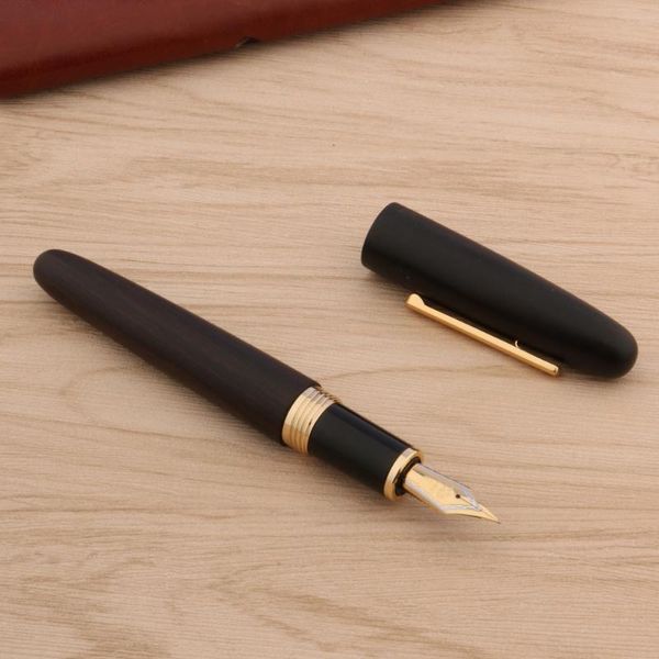

fountain pens jinhao 9056 pen wood black ebony f m fude bending spin stationery office supplies ink