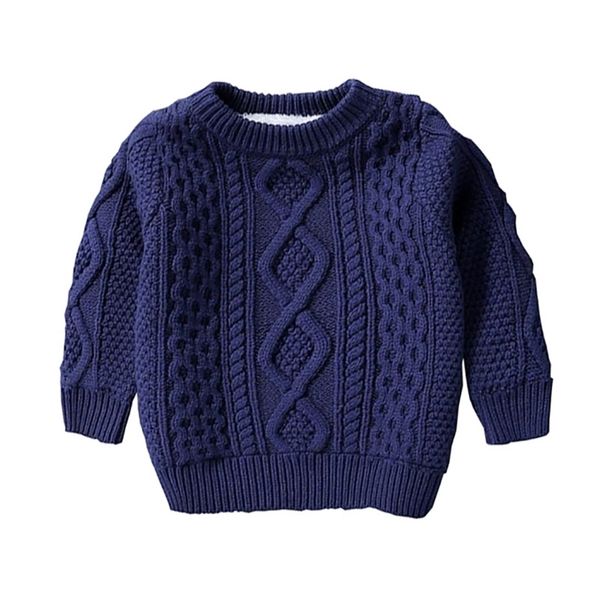 Maglione babi ragazze ragazzi cotone pullover caldi peluche all'interno maglioni autunno inverno giacca allentata lavorata a maglia 1-12 anni bambino top 211201