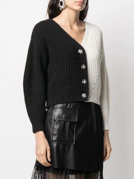 

women's blouses & shirts 2021 arrive patchwork knitting sweater, White