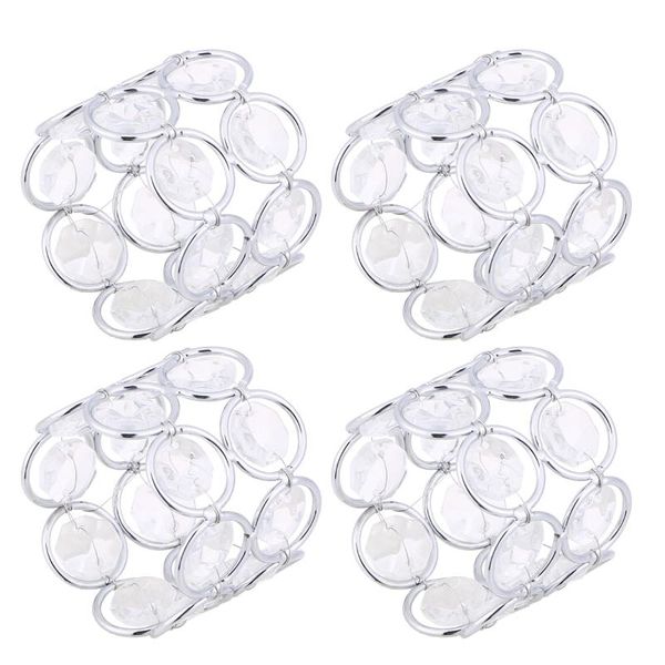 

napkin rings 8pcs metal sparkly crystal holders wedding centerpieces romantic buckles a50
