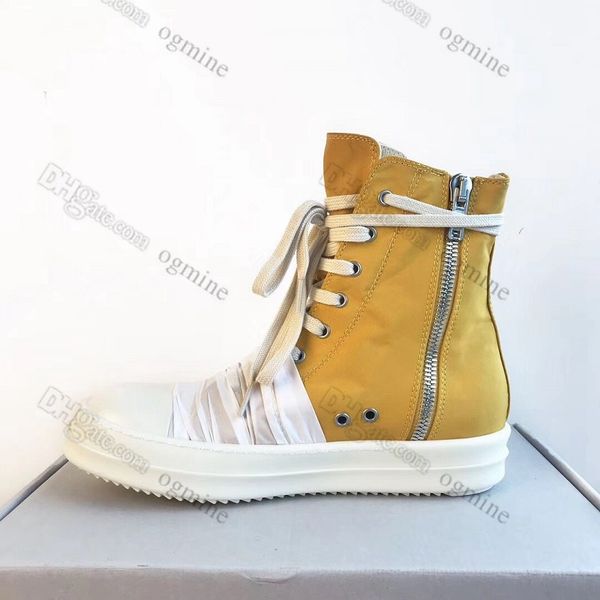 

with box thick sole men woman casual shoes high canvas boots 2021 breathable mens booties black white ankle platform boot womens sneaker 35-