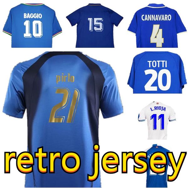 

1982 1994 r. baggio maldini baresi ancelotti retro soccer jerseys 2006 cannavaro maglia pirlo home football shirt short sleeve uniforms, Black;yellow