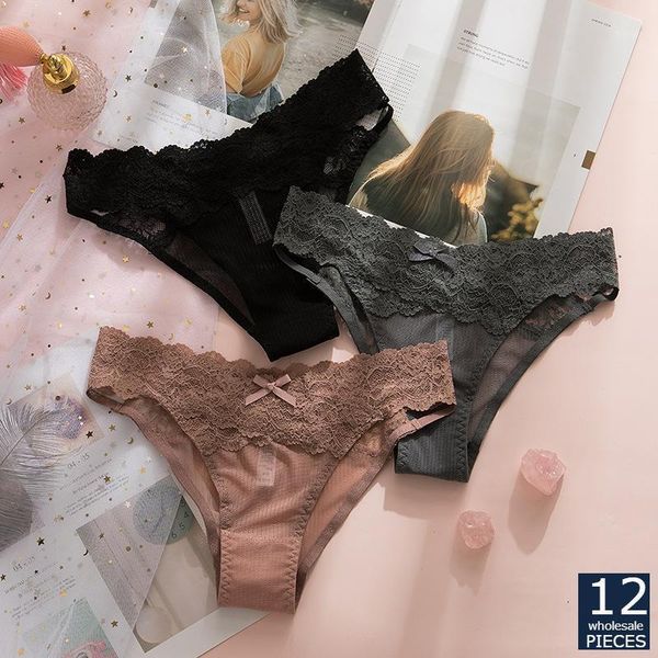 

pcs/lot women panties breathable soft cotton girls underwear seamless briefs lingerie twy c18 women's1, Black;pink