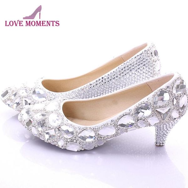 

dress shoes bridesmaid spring est rhinstone crystal bridal wedding middle heel elegant party prom mother of bride, Black