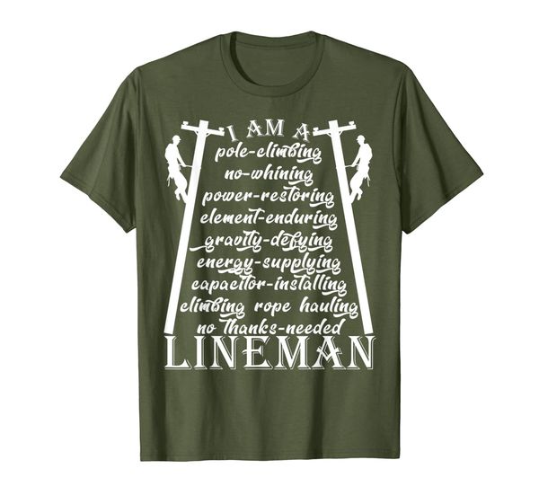 

i am a lineman t shirt, coolest lineman t shirt, White;black