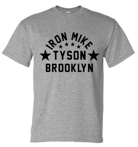 

iron mike tyson brooklyn boxing training gym t-shirt, White;black
