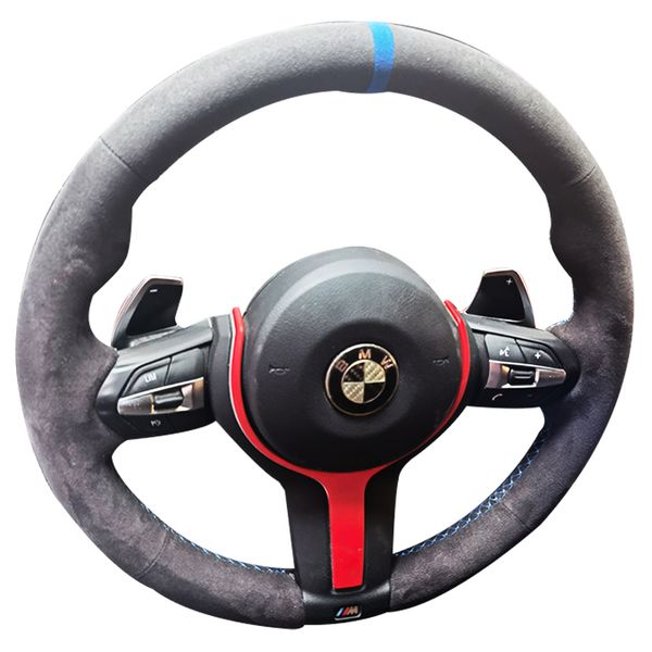 

hand sewn suede steering wheel cover is suitable for bmw 1-series 2-series 3-series 4-series x1x3 anti slip interior
