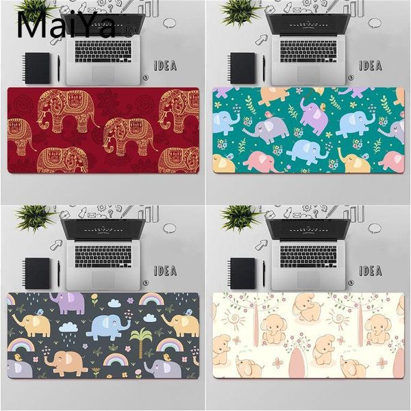 

mouse pads & wrist rests maiya vintage elephant pattern gamer play mats mousepad large pad keyboards mat