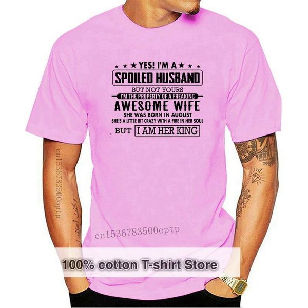 

men's t-shirts yes im a spoiled husband but not yours the property of freaking awesome wife t-shirt(1), White;black