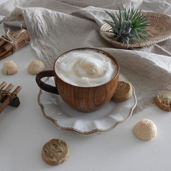

mugs nordic small wooden decorative mug coffee cup breakfast dessert milk tea wedding reusable drinking with handle