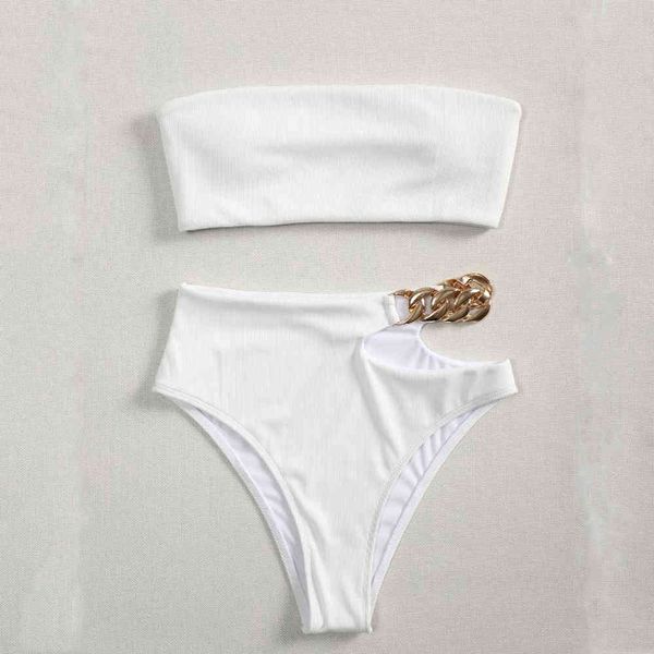 

swimsuit 2020bikini new split solid cut out bikini 21, White;black