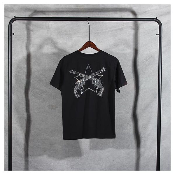 

women's t-shirt mastermind japan harajuku diamond double gun black loose casual 2021 spring fashion plus size top, White
