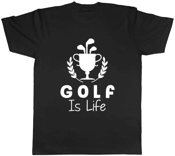 

golf is life mens t-shirt tee, White;black