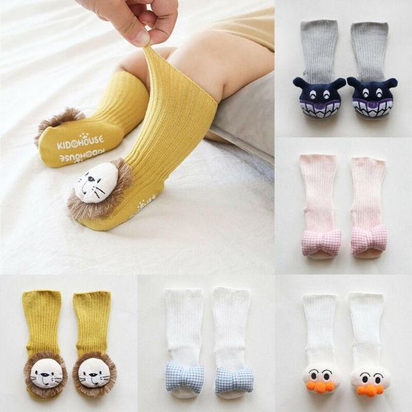

socks baby cotton warmer boy girl winter cartoon non-slip toddler floor, Pink;yellow
