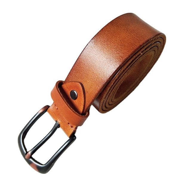 

men's leather pin buckle belt, Black;brown