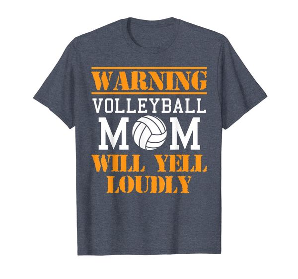 

volleyball shirt warning volleyball mom will yell loudly, White;black
