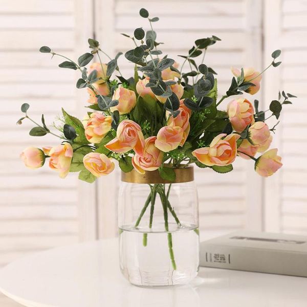 

decorative flowers & wreaths 10 heads simulation tea bud bouquet for living room bedroom office table decor