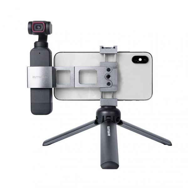 

cell phone mounts & holders clamp for dji pocket 2/osmo accessories kit extension rod tripod aluminum metal foldable bracket holder