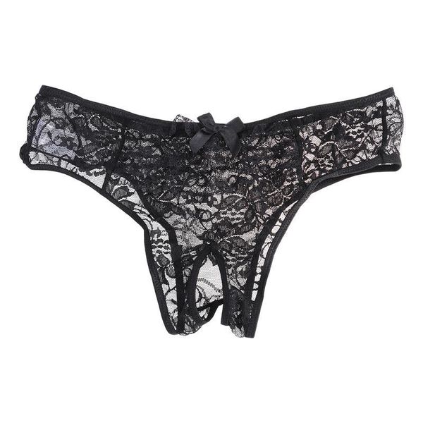 

women thongs lingerie crotch g-string lace strap crotchless panties underwear culotte femme women's, Black;pink