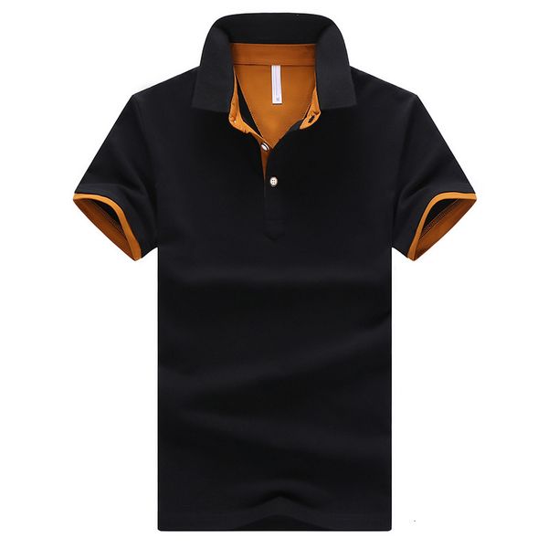 

men's polos new fashion solid mens shirts brand cotton short sleeve camisas summer stand collar male shirt 4xl wholesale 96yn, White;black