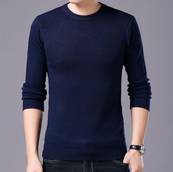 

men's sweater autumn winter warm mens knitted wool sweaters solid color casual o-neck pull homme cotton pullover men, White;black