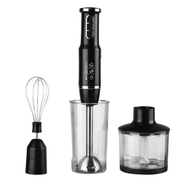 

blender 4-in-1 high performance electric 3 speeds adjustable, multifunctional mixer with whisk, chopper and measuring cup