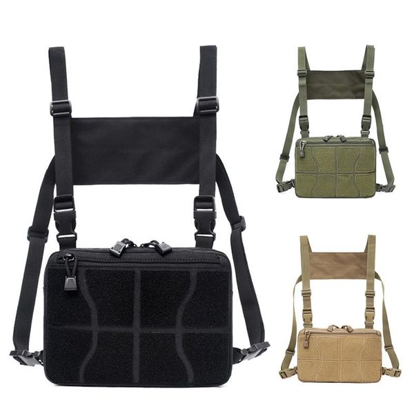 

stuff sacks hunting accessories tactical chest bag 1000d nylon detachable military vest molle pouch shoulder outdoor sport camping bags